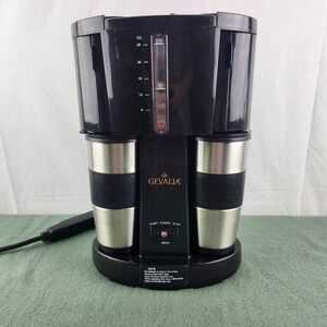Gevalia Coffee Maker for 2 w/Stainless Steel Travel Mugs WS-02A